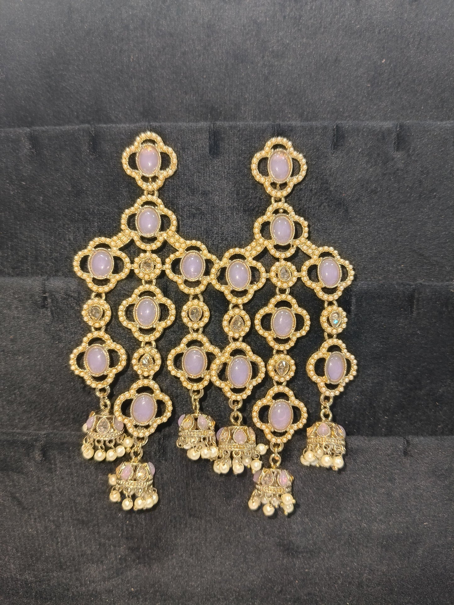 Royal Dangle Jhumka Earrings with Layered Design