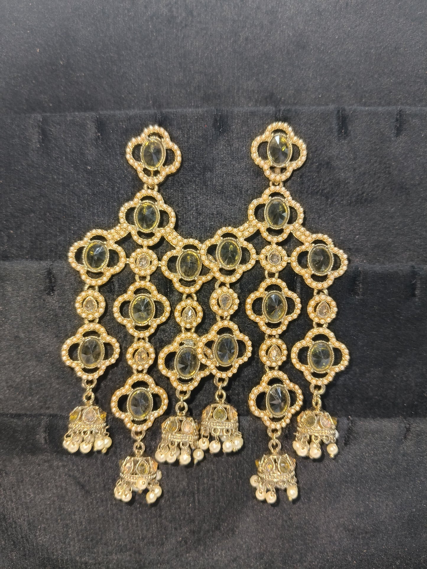 Royal Dangle Jhumka Earrings with Layered Design