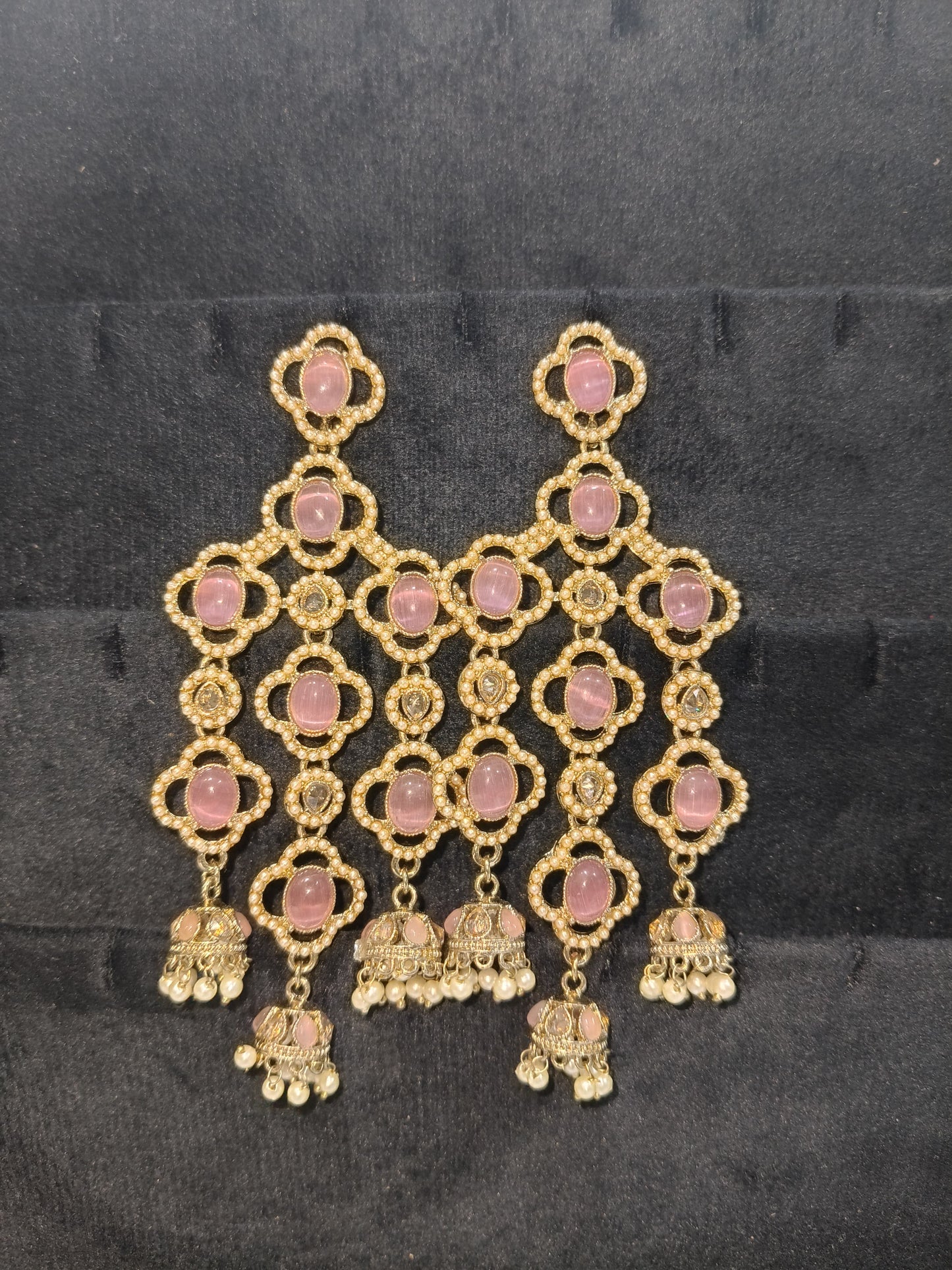 Royal Dangle Jhumka Earrings with Layered Design