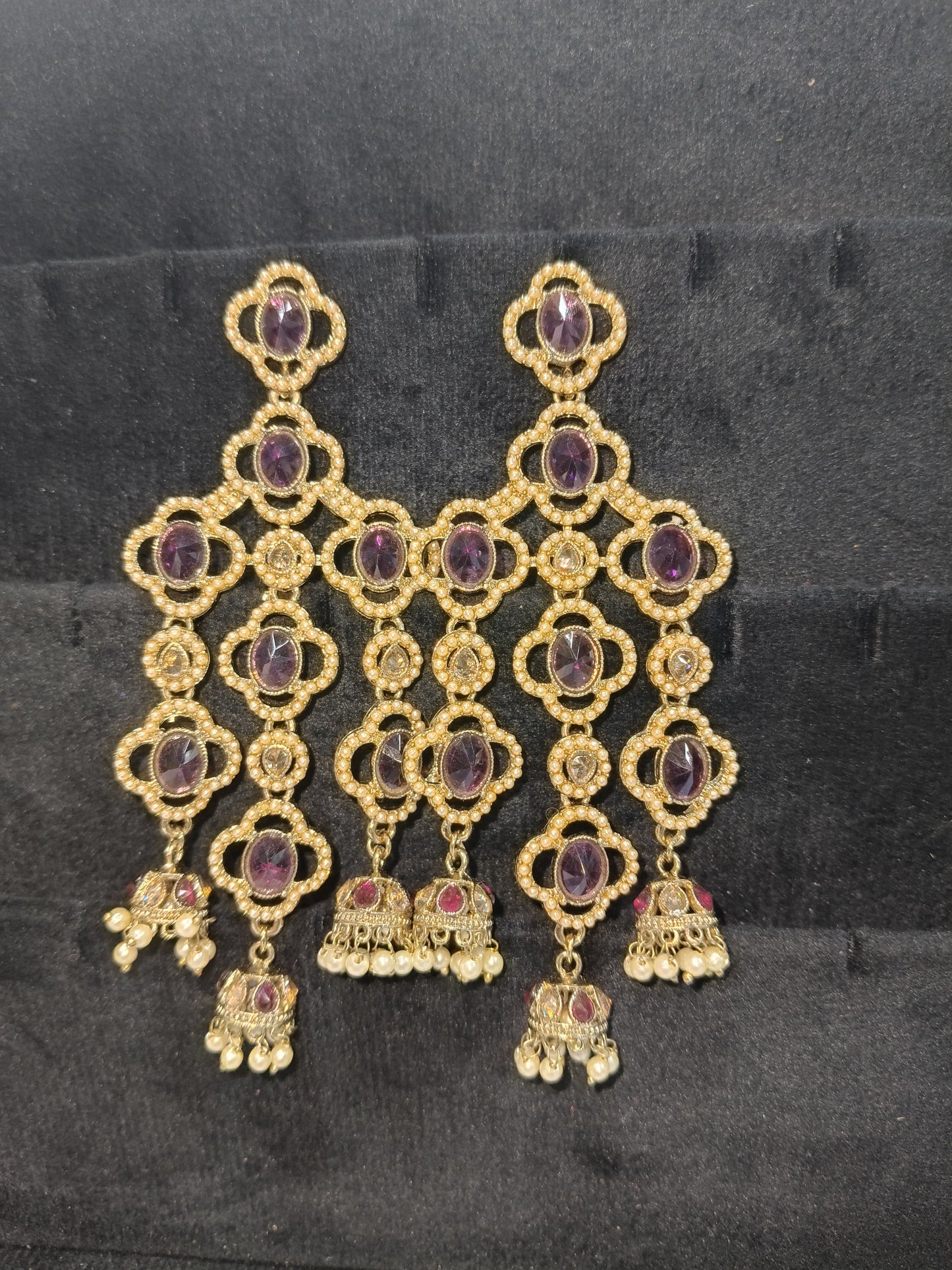Royal Dangle Jhumka Earrings with Layered Design
