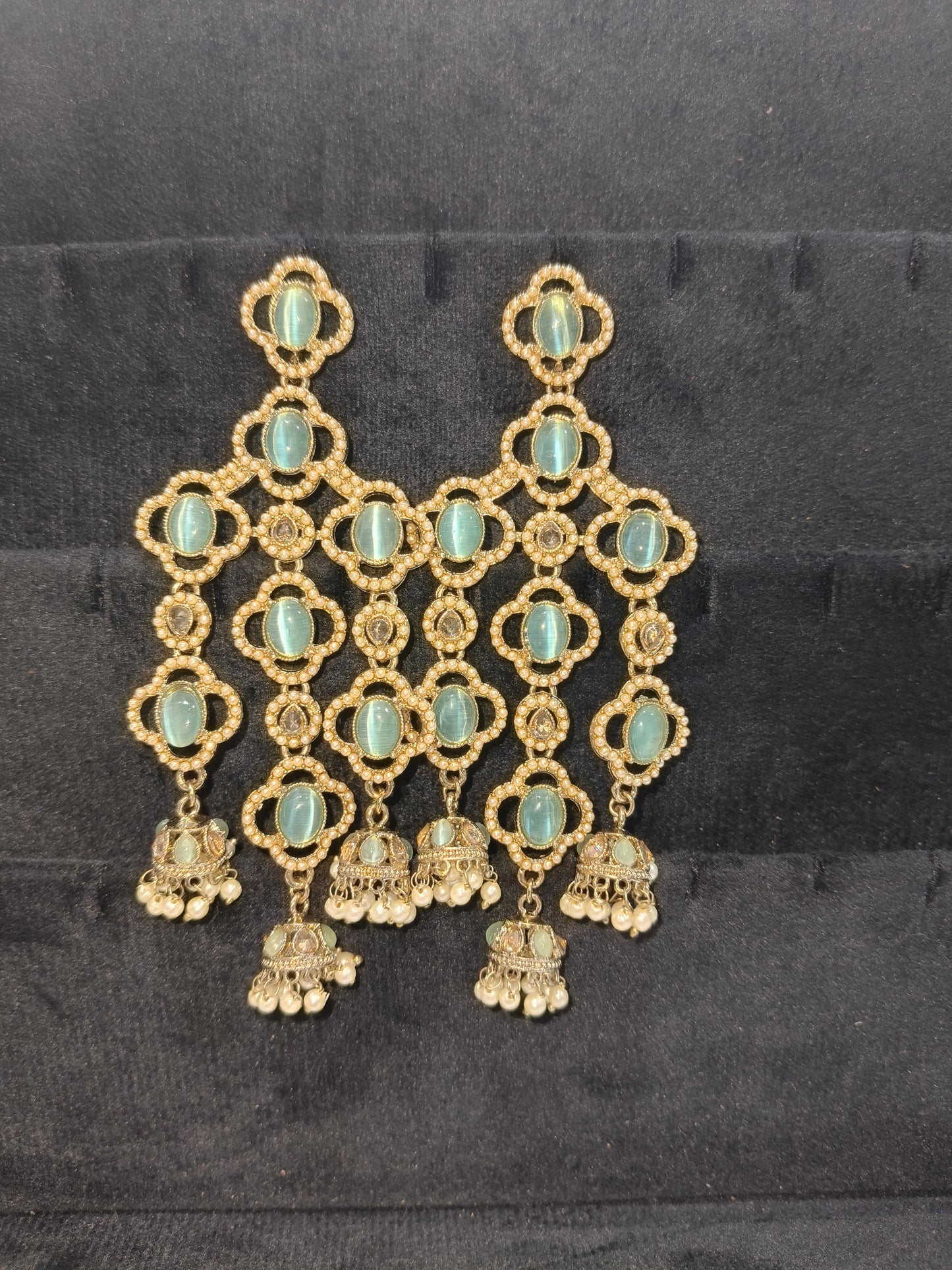 Royal Dangle Jhumka Earrings with Layered Design