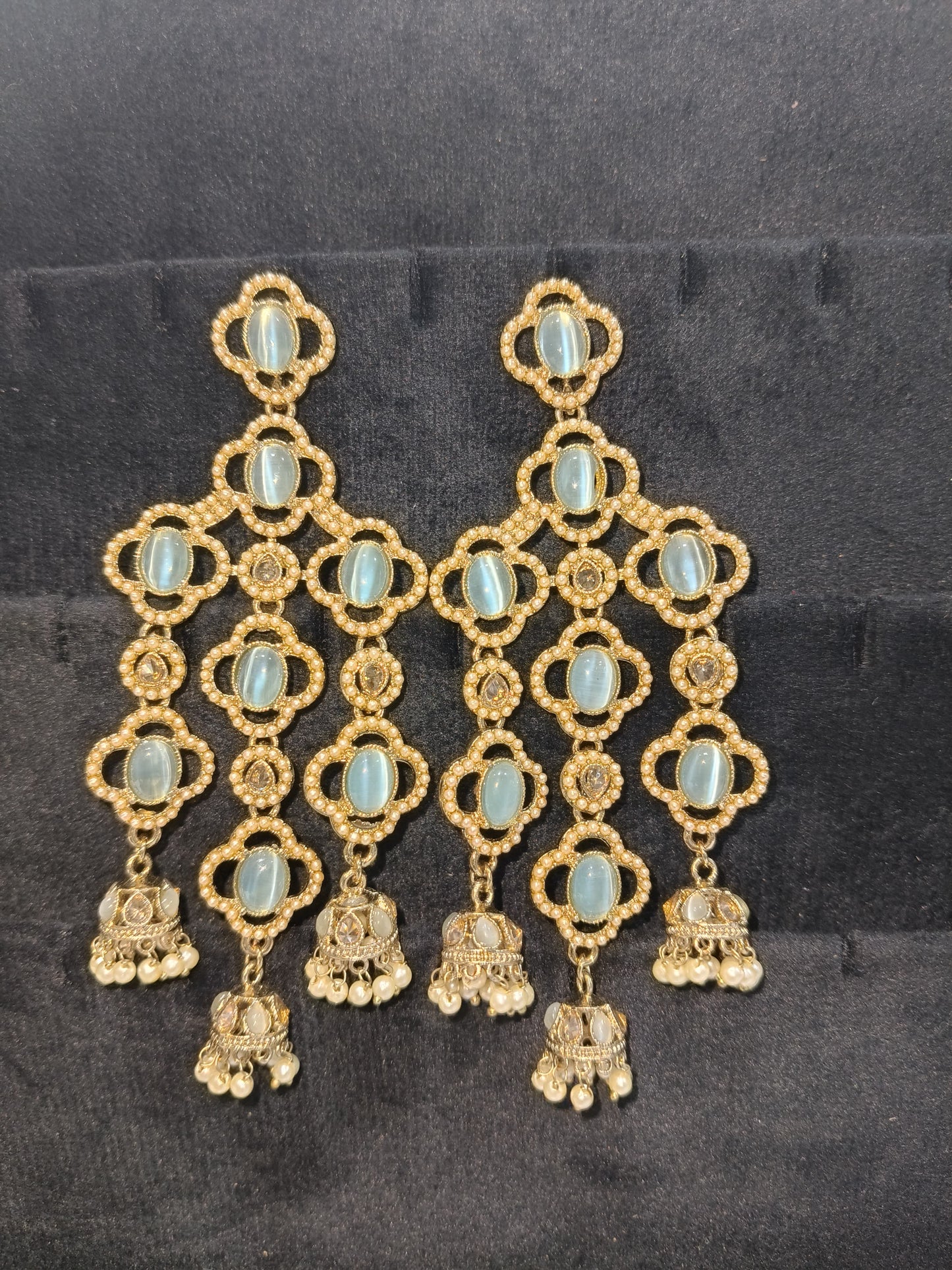 Royal Dangle Jhumka Earrings with Layered Design