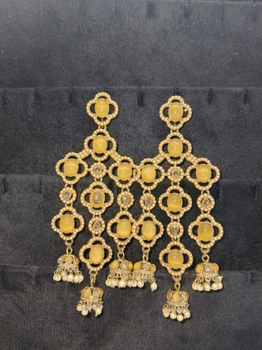 Royal Dangle Jhumka Earrings with Layered Design