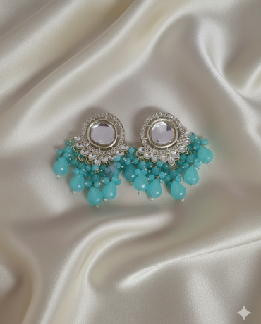 Royal Round Stud Earrings For Women
