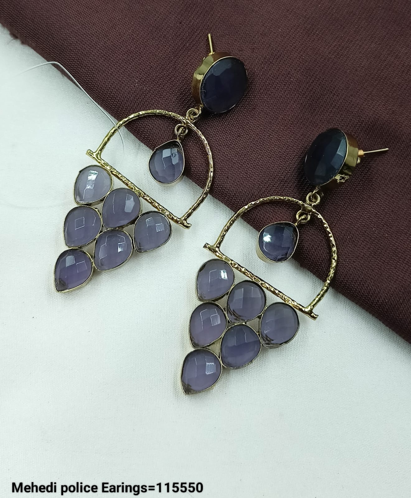 Designer Dangle Earrings – Gemstone-Inspired Look - Lucentemarket
