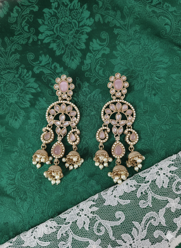 Royal Blue Triple-Tier Drop Dangles Earrings