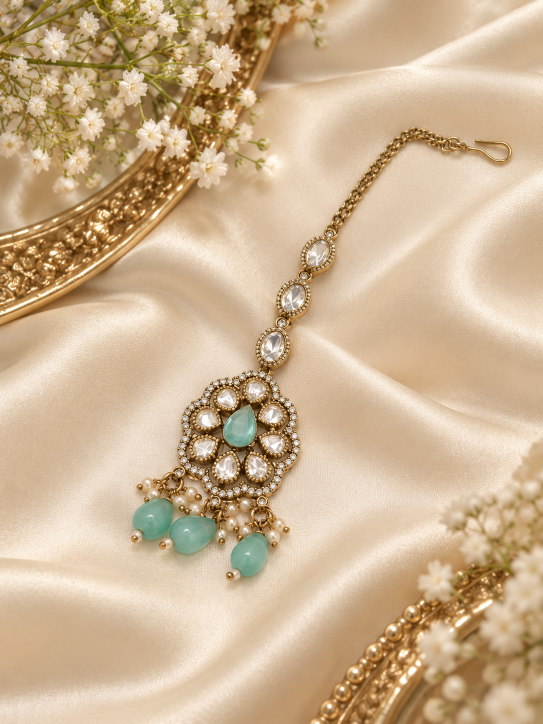 TRADITIONAL HERITAGE KUNDAN MAANG TIKKA