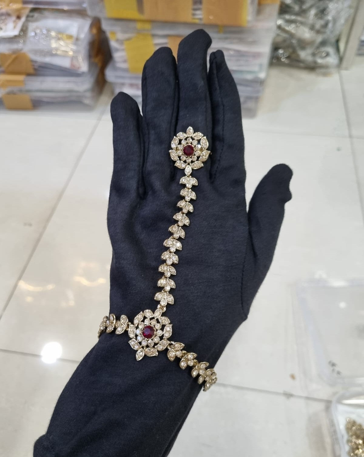 Handcrafted Antique Gold Hand Panja