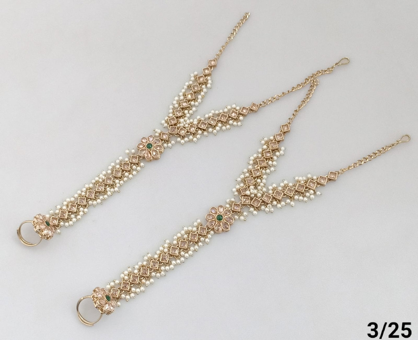 Floral Design Hand Harness – Traditional Beaded Jewelry Set (Pair)