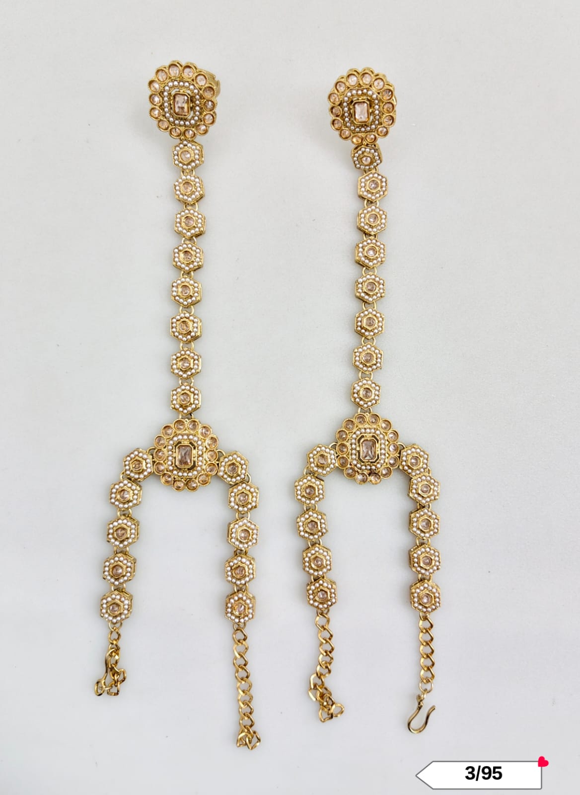 Antique Gold Plated Hathpanja Set