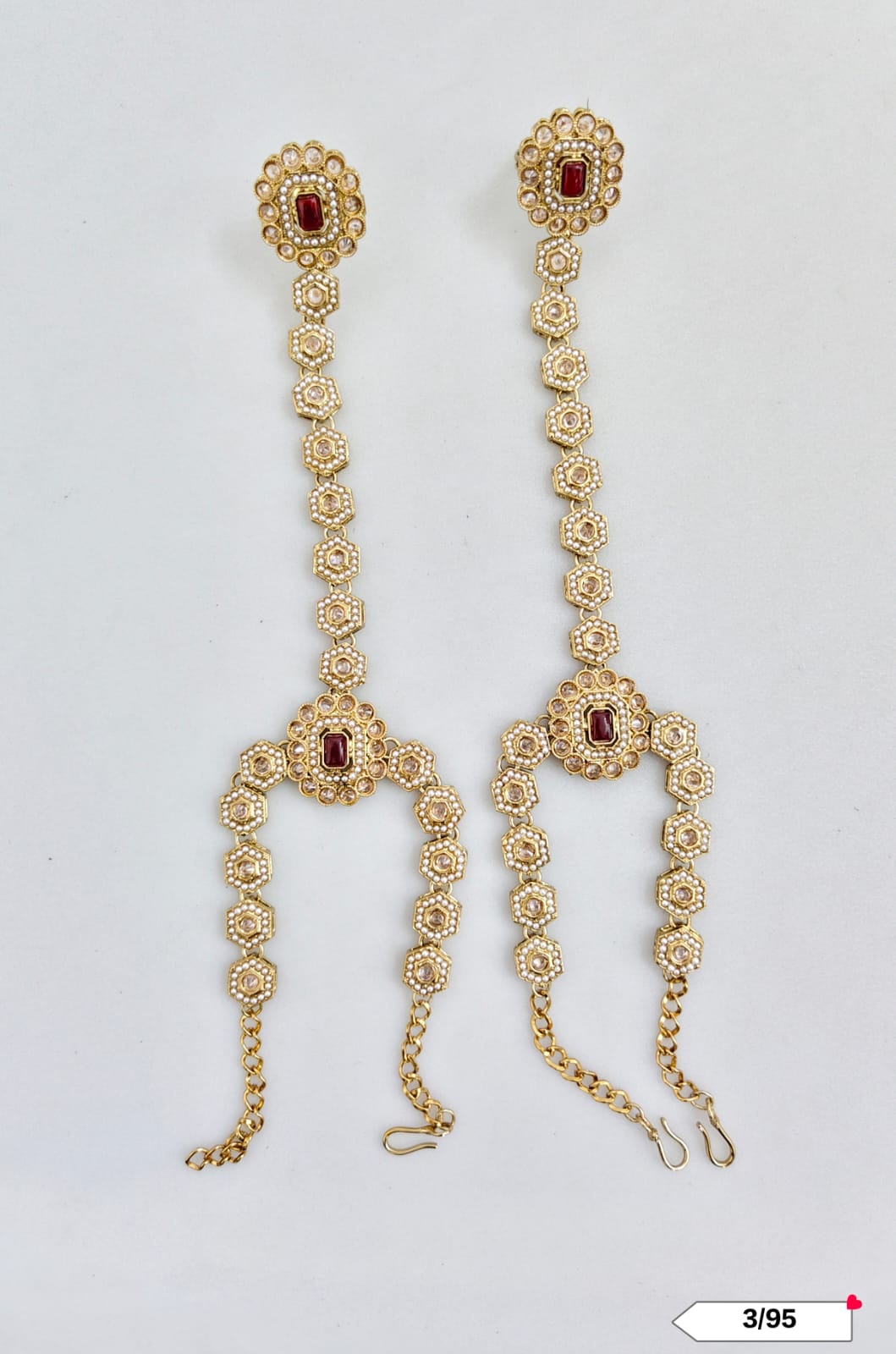 Antique Gold Plated Hathpanja Set
