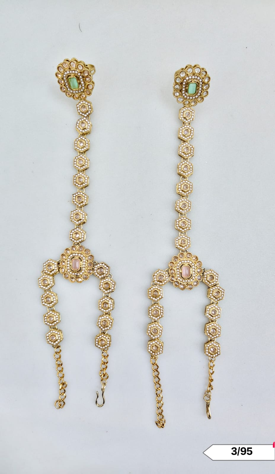 Antique Gold Plated Hathpanja Set