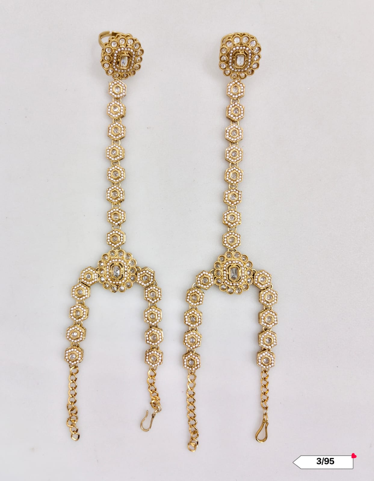 Antique Gold Plated Hathpanja Set