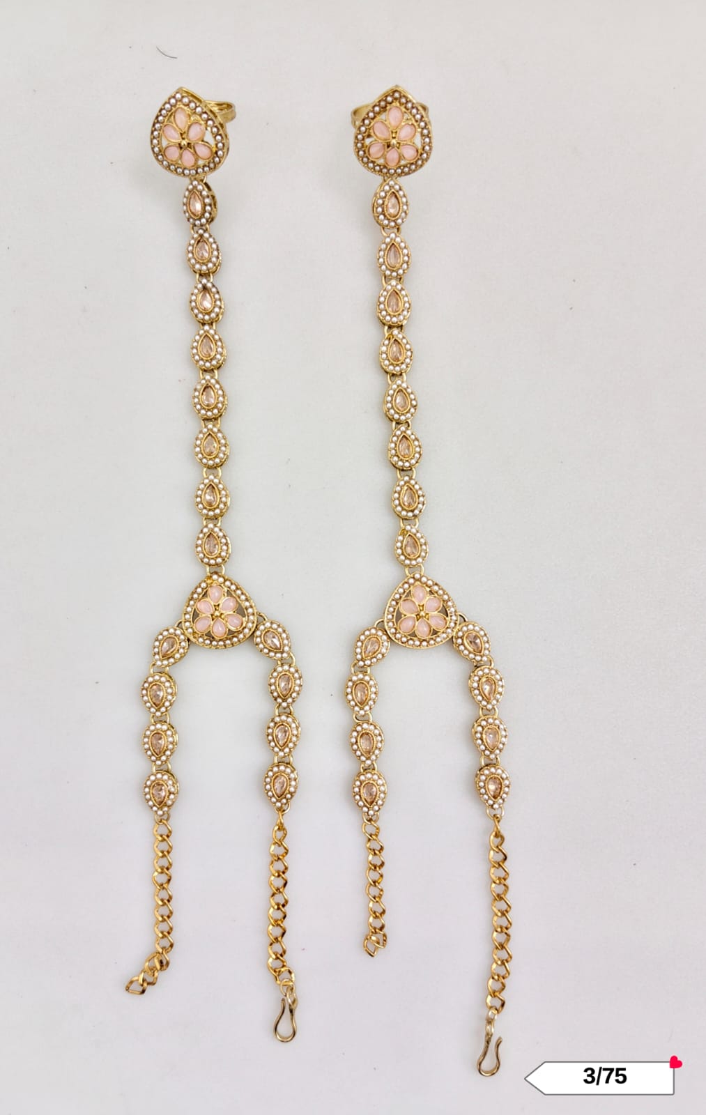 Antique Gold Plated Hathpanja Set