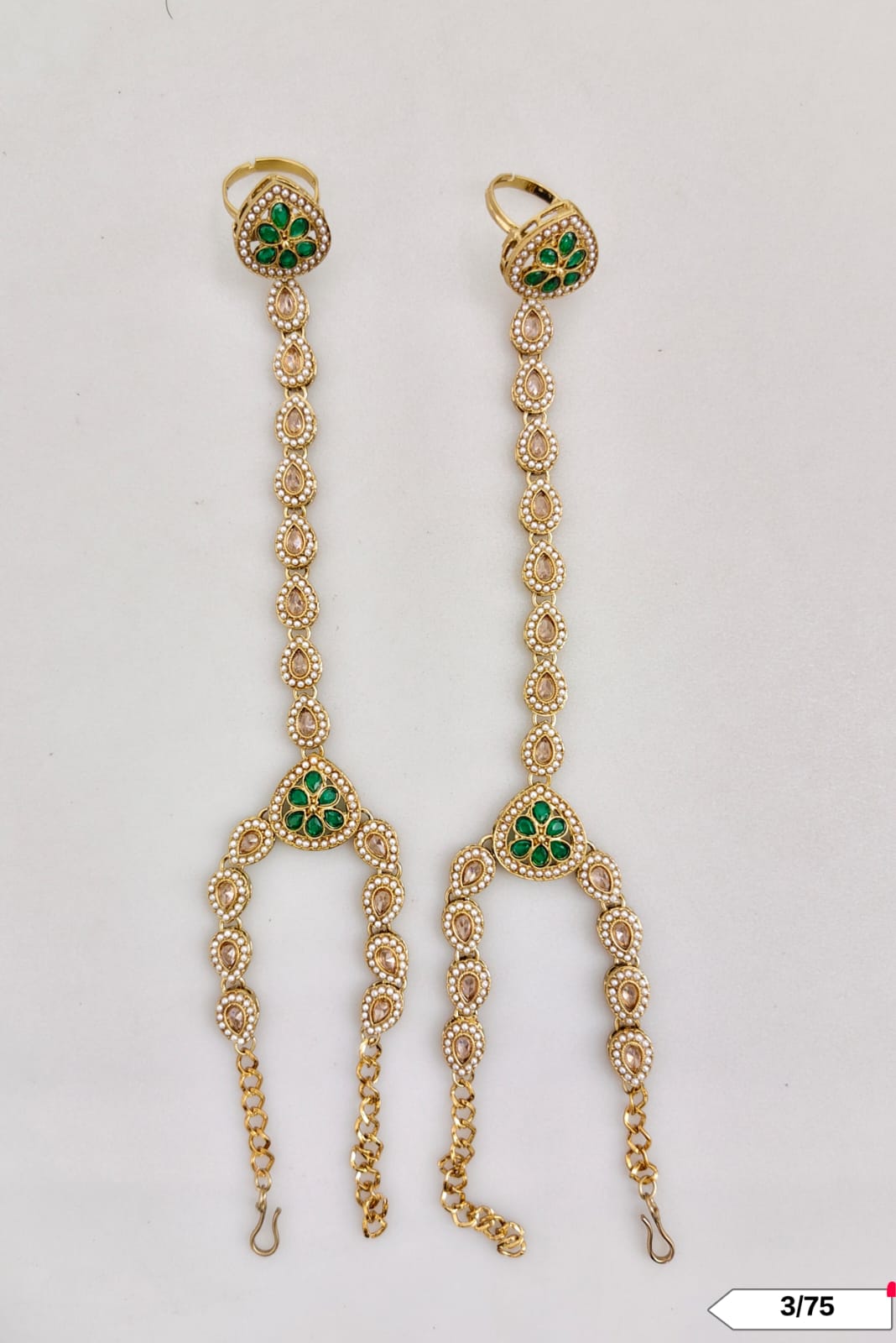 Antique Gold Plated Hathpanja Set