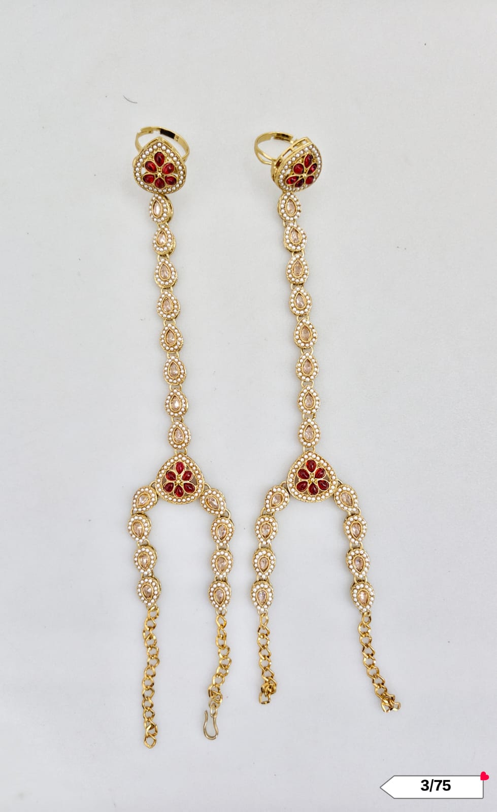 Antique Gold Plated Hathpanja Set