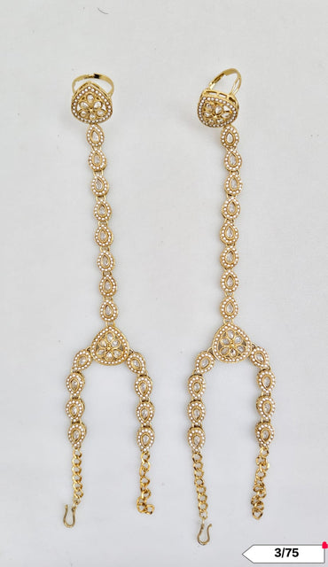 Antique Gold Plated Hathpanja Set