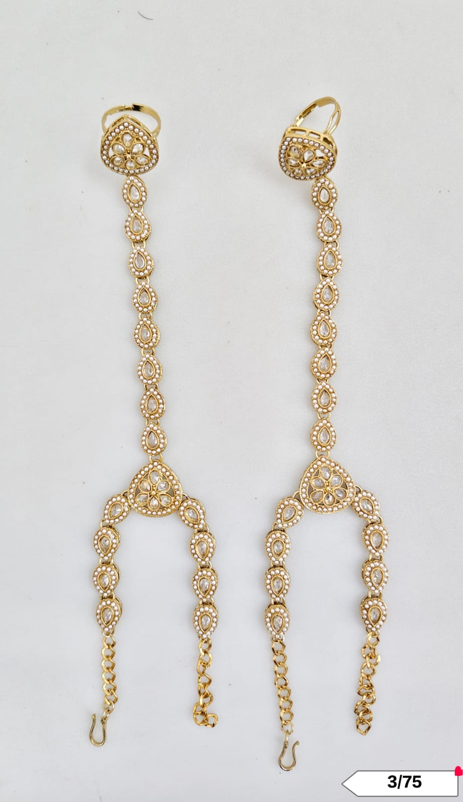 Antique Gold Plated Hathpanja Set