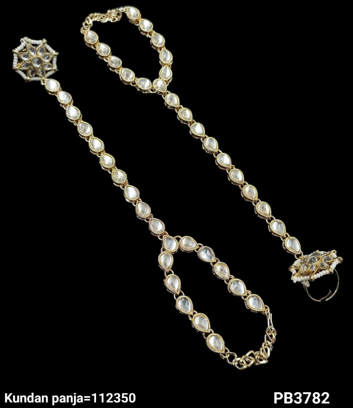 Traditional Gold Plated Kundan Hathpanja