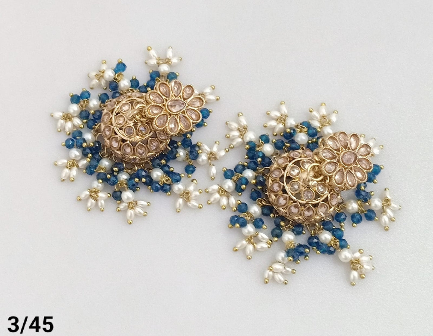 Antique Gold Plated Jhumki Set