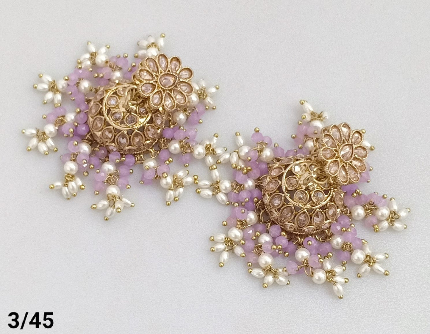 Antique Gold Plated Jhumki Set