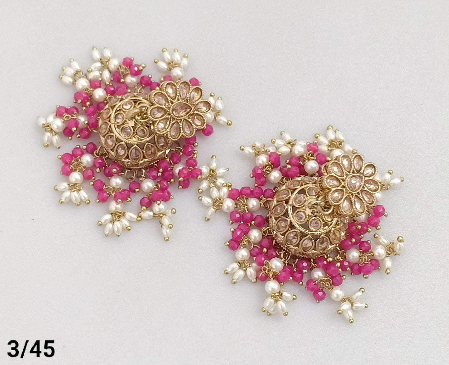 Antique Gold Plated Jhumki Set