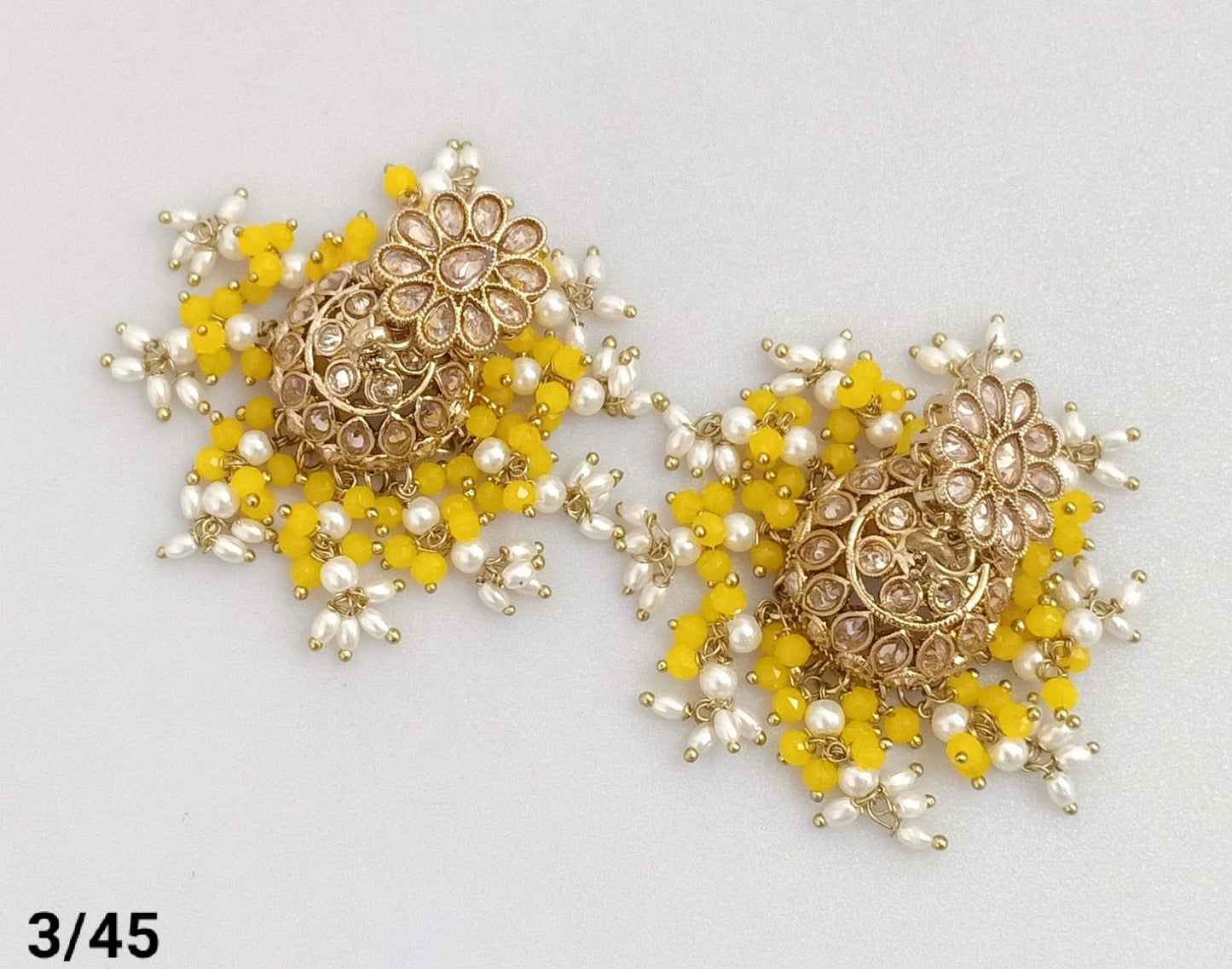 Antique Gold Plated Jhumki Set