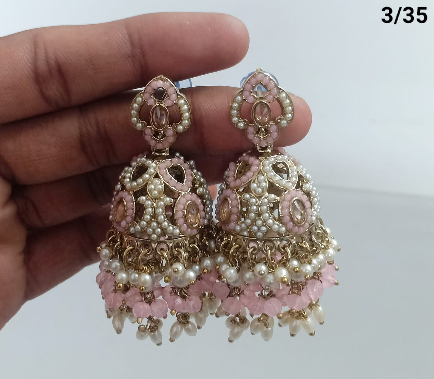 Pearl Cascade Antique Jhumkas – Ethnic Elegance by Lucentemarket