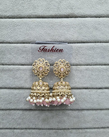Deep Blue & Pearl Style Jhumkhas