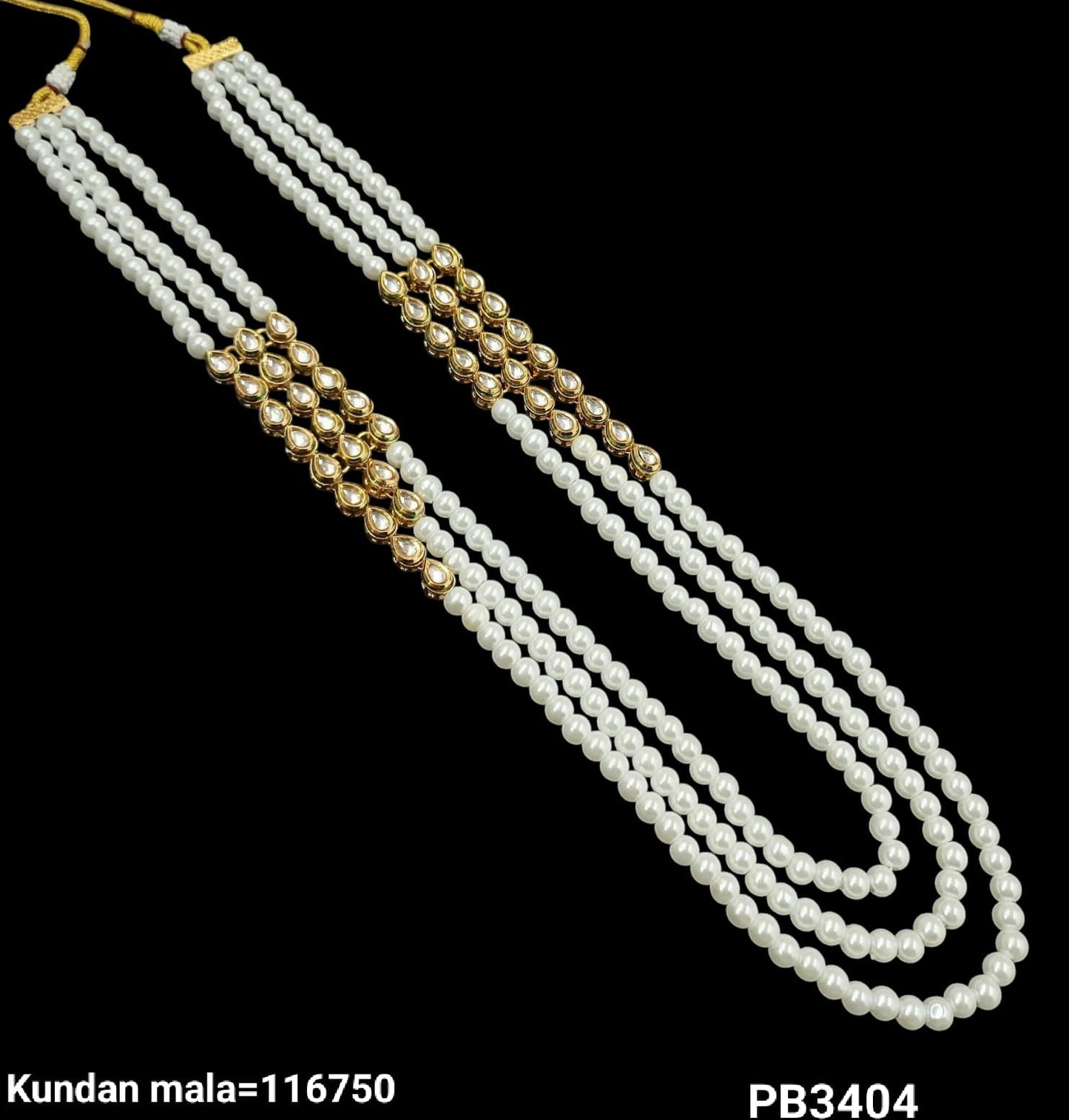 Traditional Gold Plated Long Kundan Mala