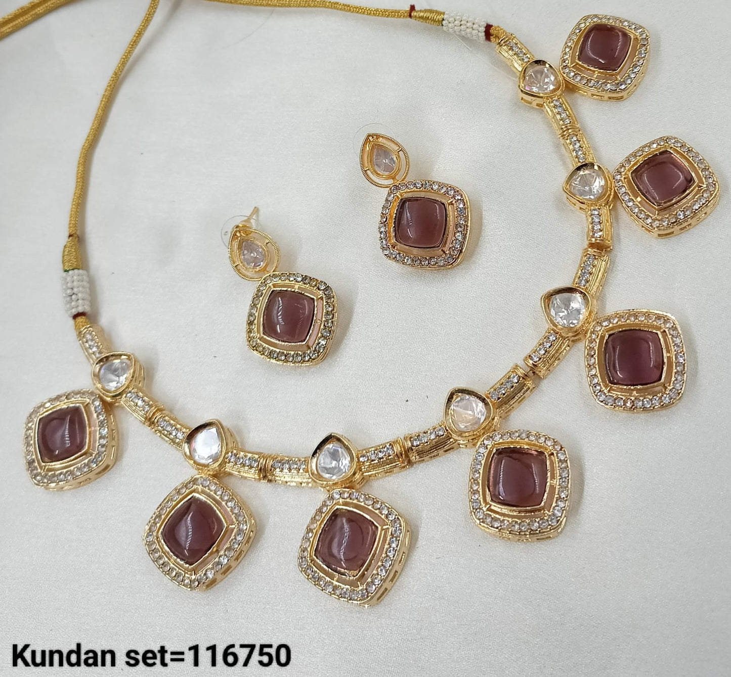 Gold Plated Traditional Kundan Necklace Set