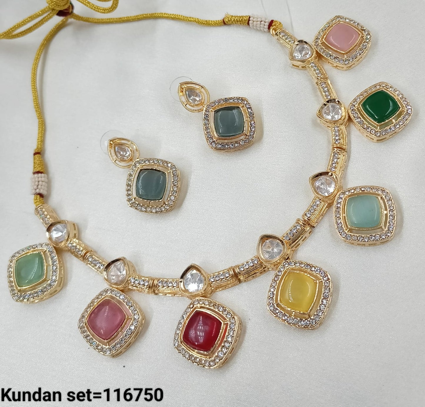 Gold Plated Traditional Kundan Necklace Set