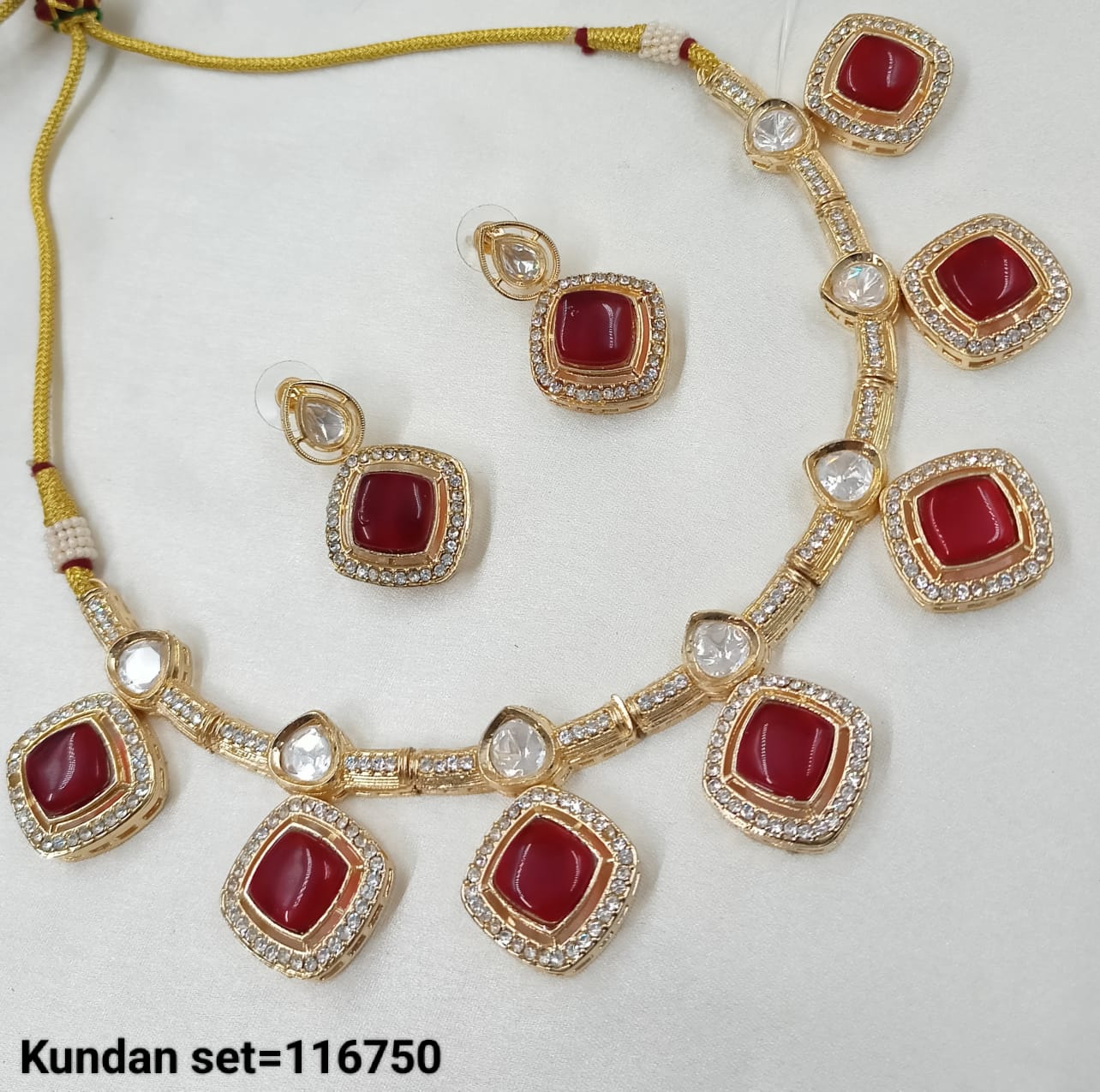 Gold Plated Traditional Kundan Necklace Set