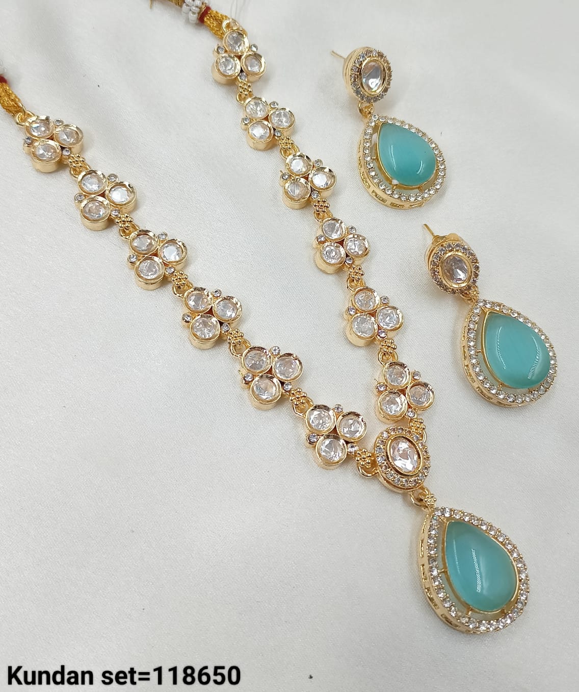 Traditional Gold Plated Kundan Necklace Set