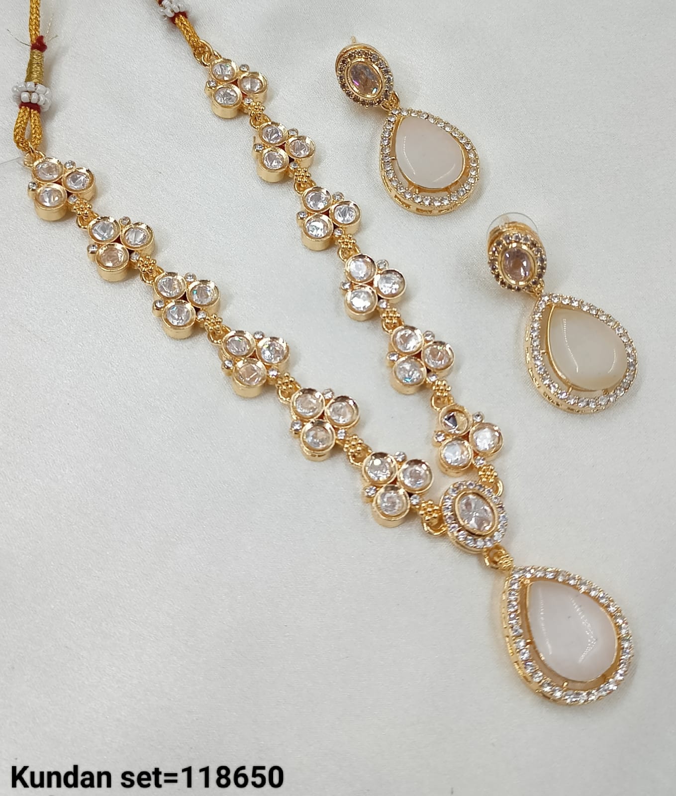 Traditional Gold Plated Kundan Necklace Set