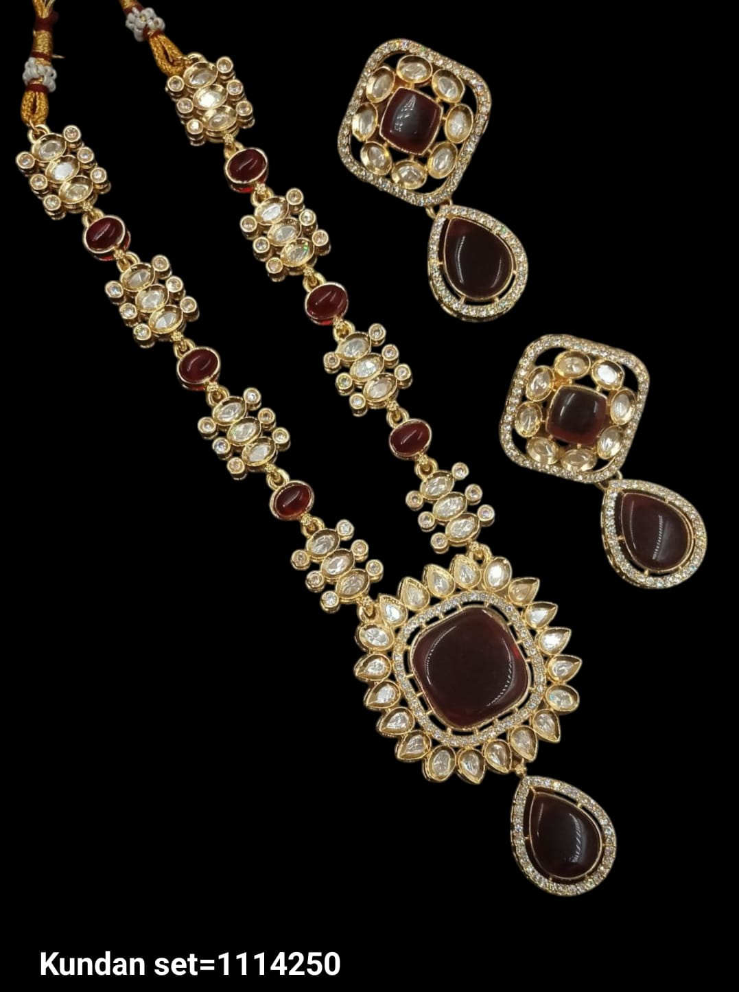 Traditional Gold Plated Kundan Necklace Set