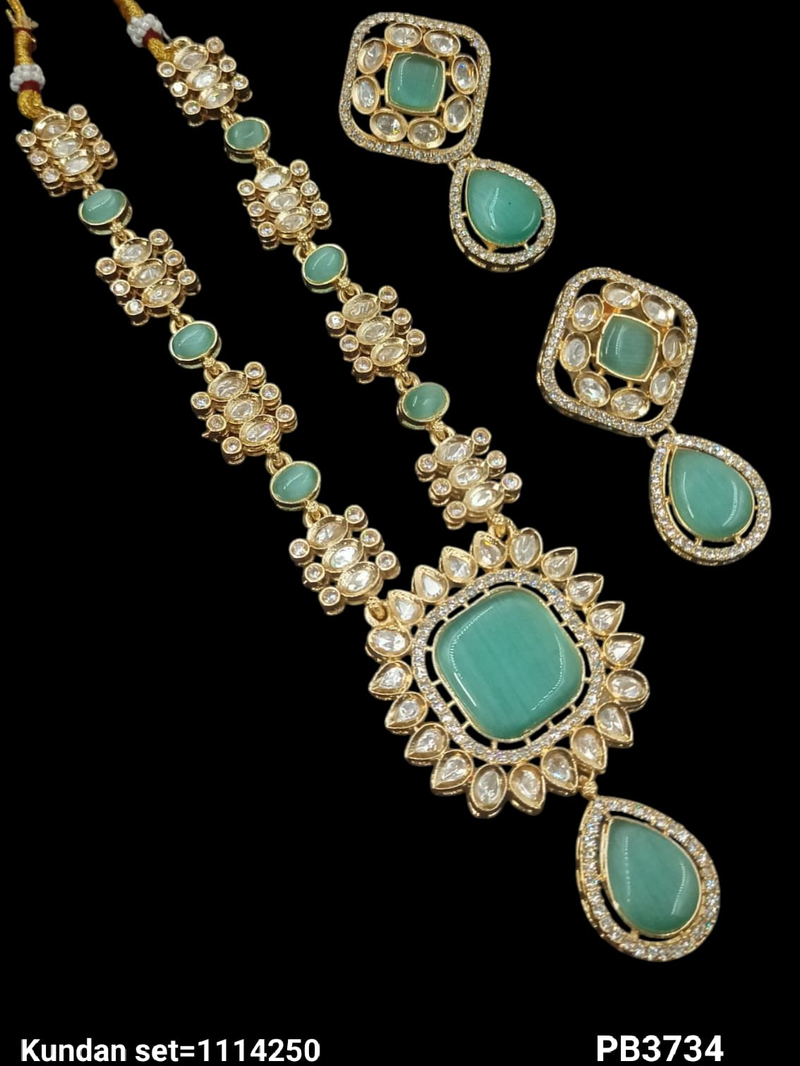 Traditional Gold Plated Kundan Necklace Set