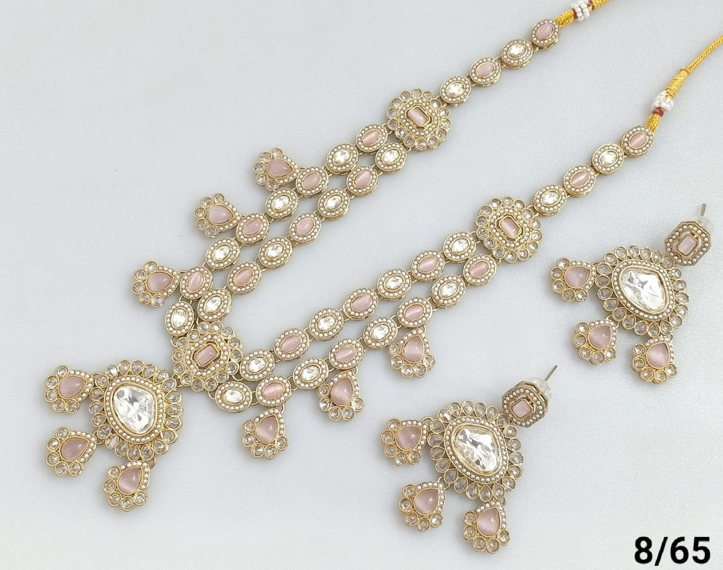 Antique Gold Plated Kundan Necklace Set