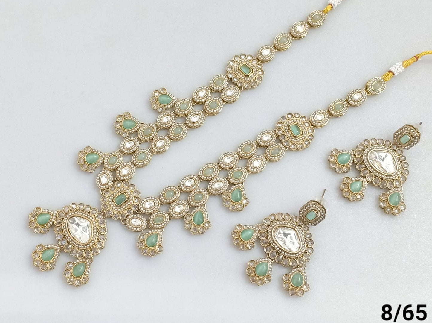 Antique Gold Plated Kundan Necklace Set