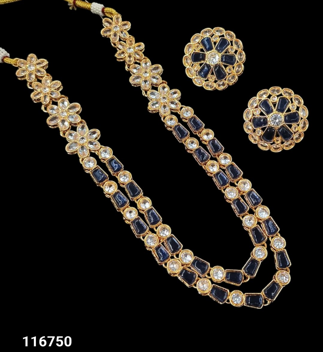 Traditional Gold Plated Kundan Necklace Set