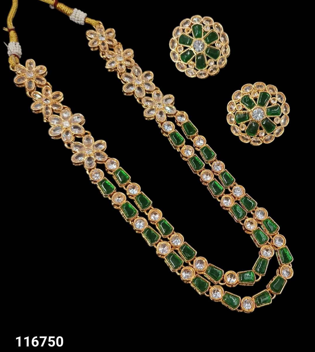 Traditional Gold Plated Kundan Necklace Set