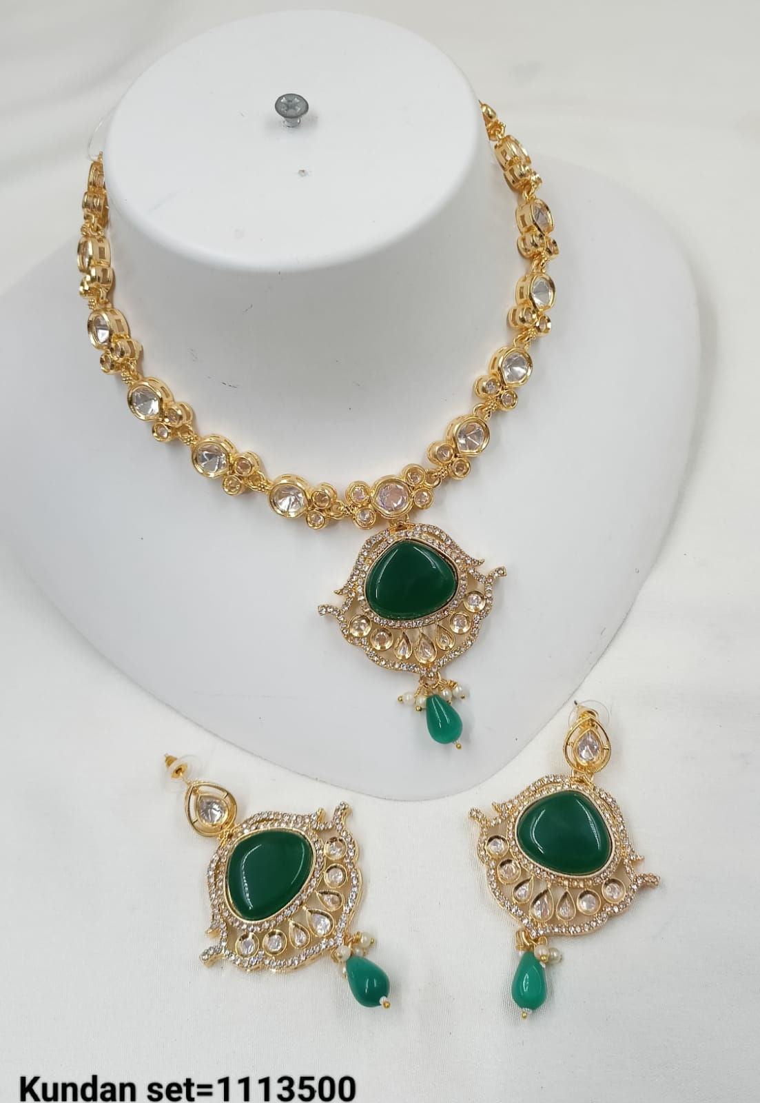 Gold Plated Traditional Kundan Necklace Set