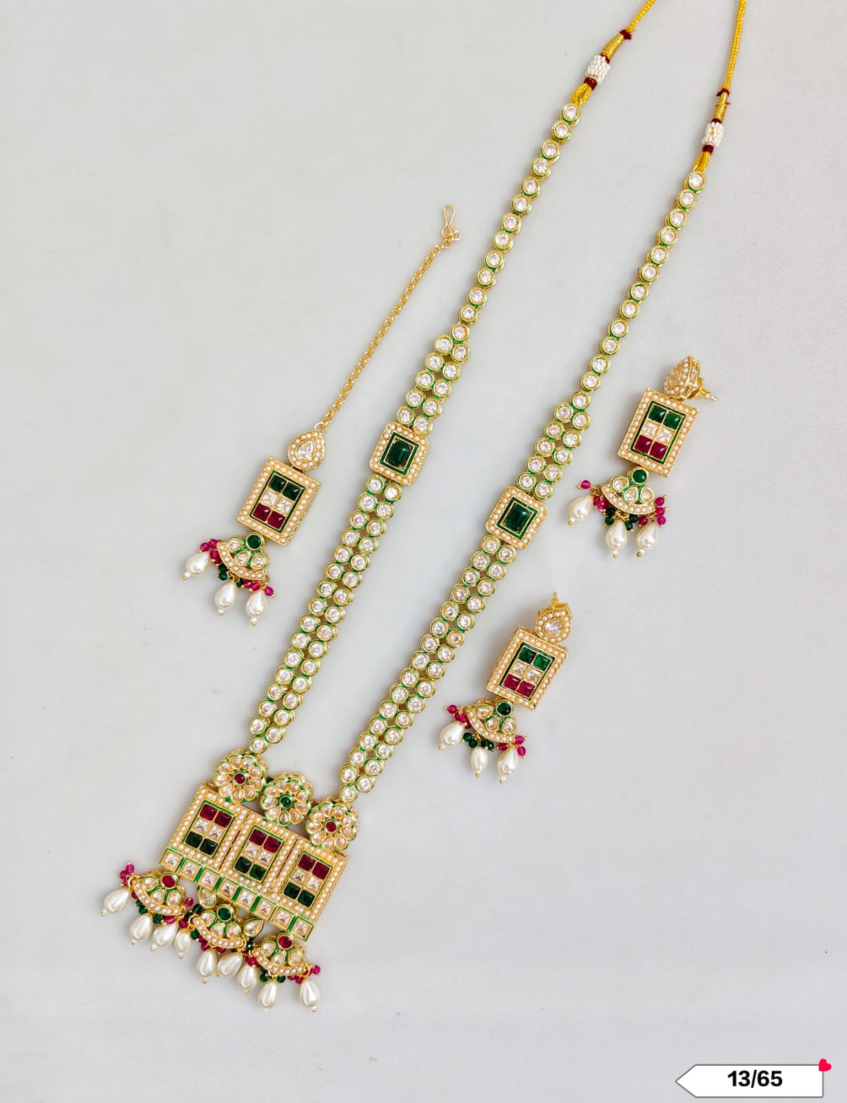 Gold Plated Kundan Jewellery Set
