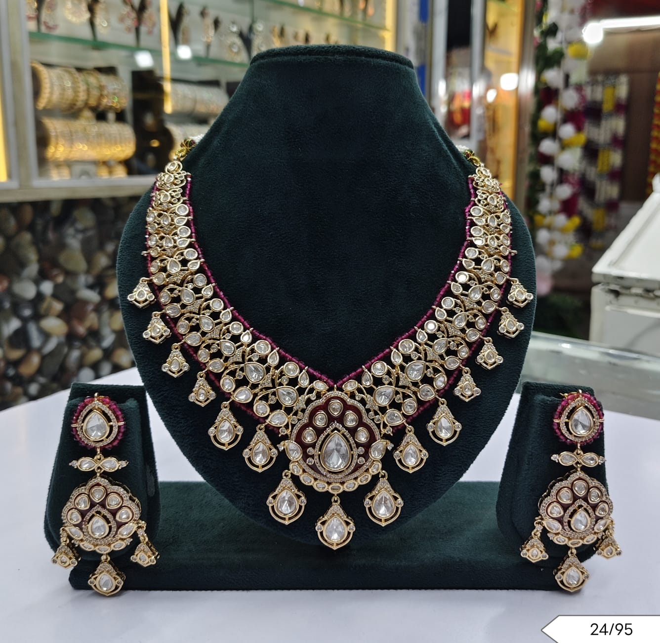 Grand Bridal Kundan Necklace & Earring Set