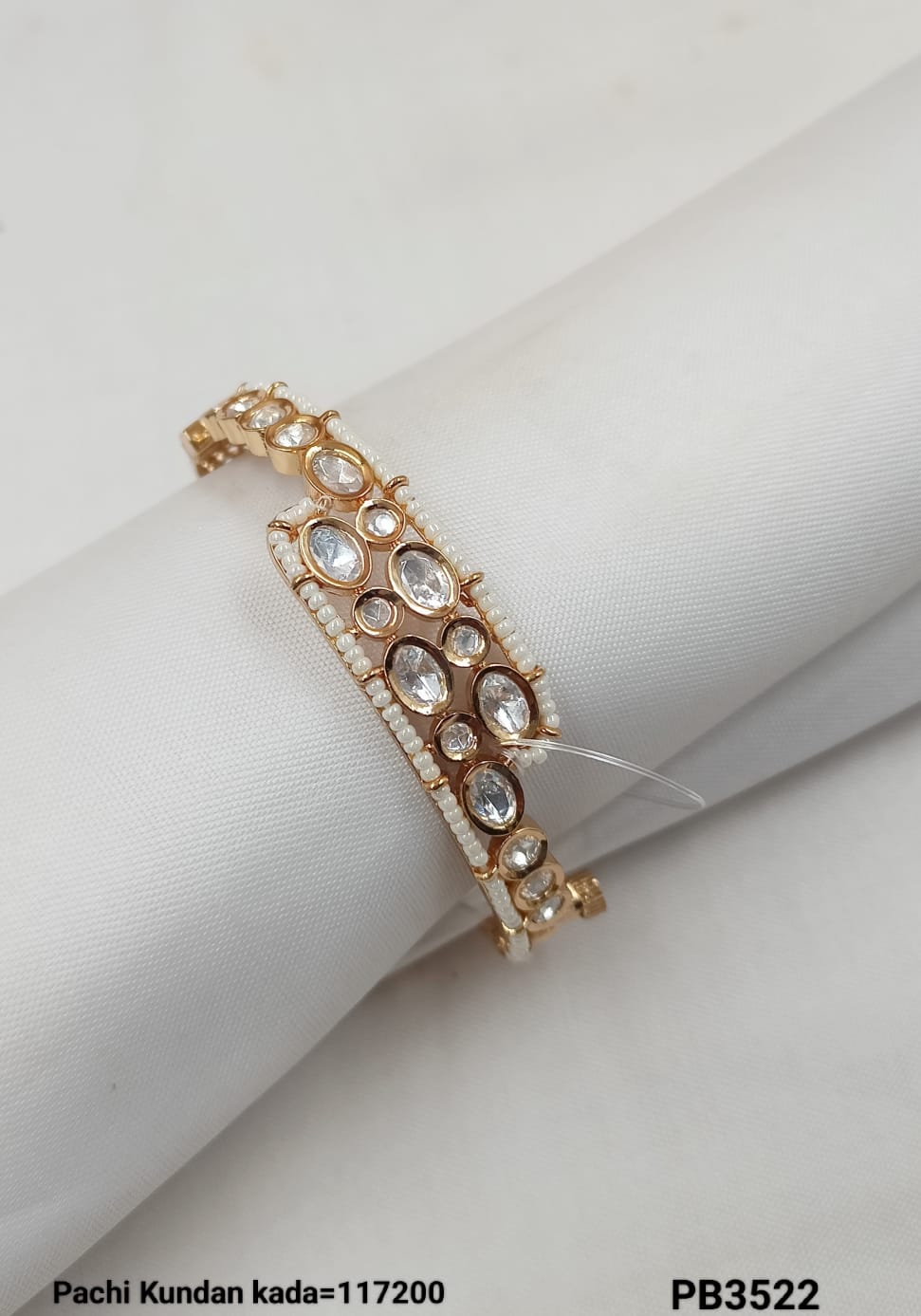 Fashionable Pachi Kundan Gold Plated Bracelet