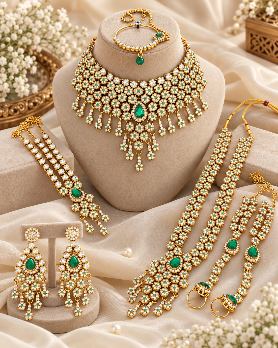 Grand Bridal Necklace & Accessory Set