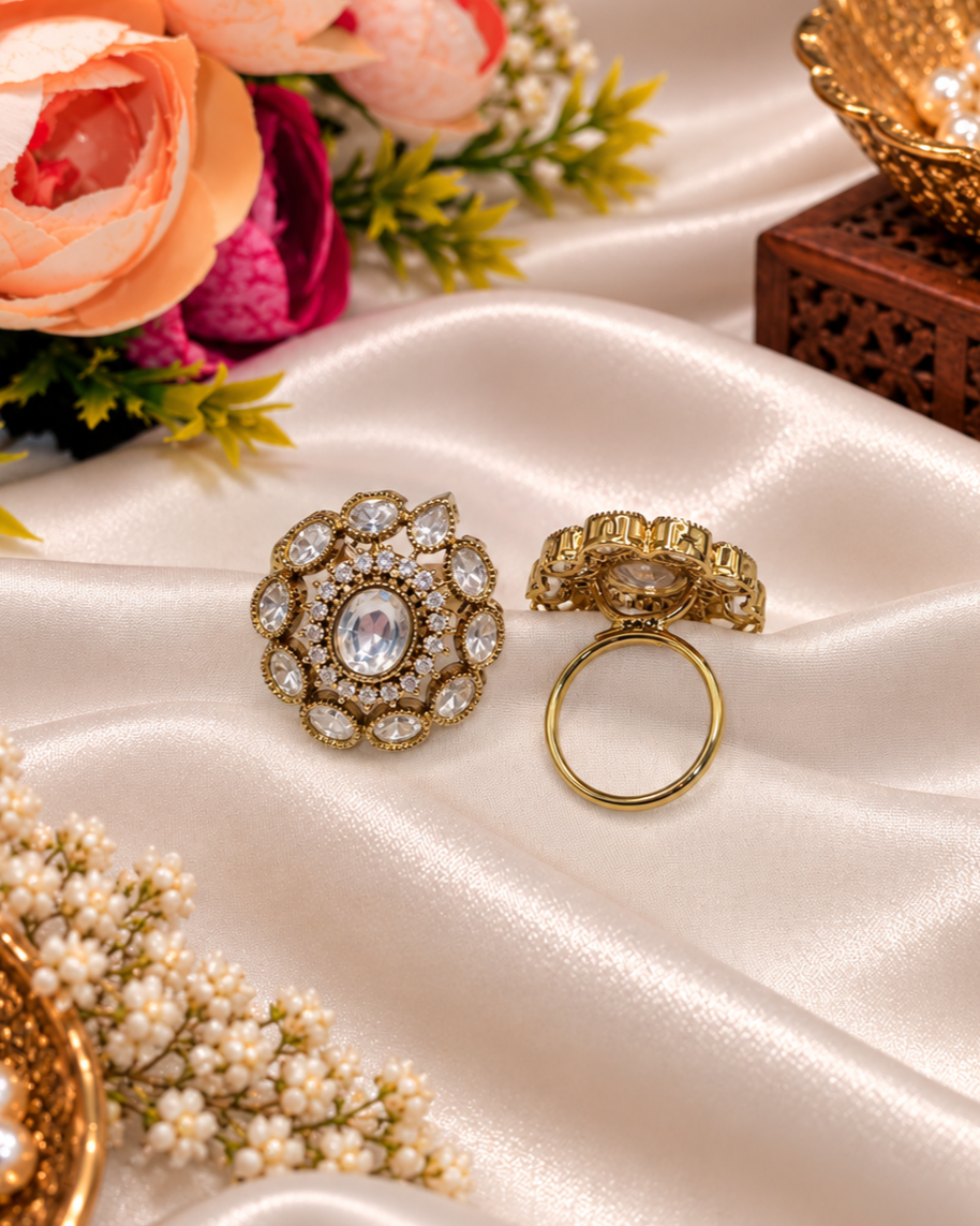 Imperial Mandala Kundan Ring
