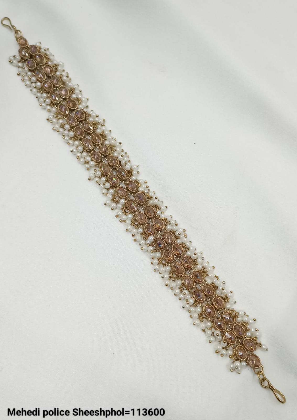 Antique Gold Plated With Pearl Sheeshphol