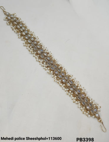 Antique Gold Plated With Pearl Sheeshphol