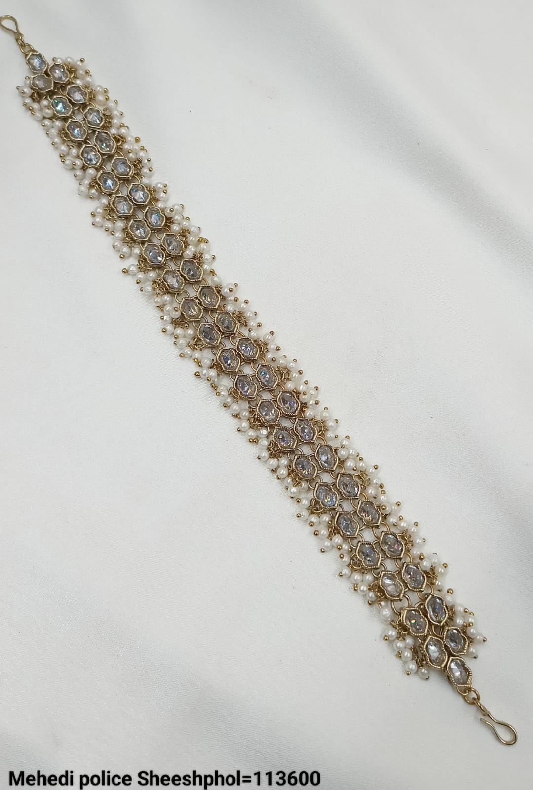 Antique Gold Plated With Pearl Sheeshphol